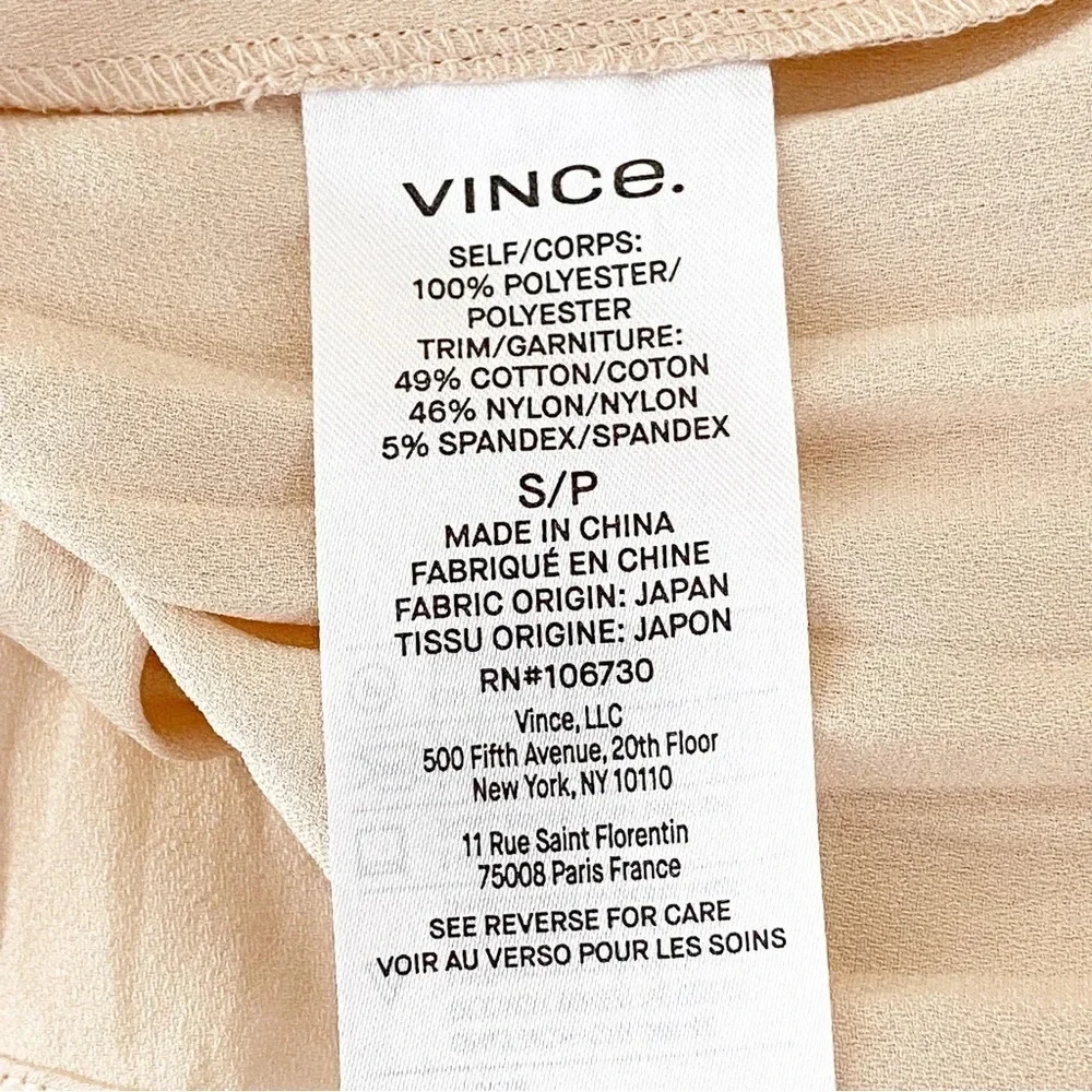 New Vince Crushed Sleeveless Double V-Neck Blouse in French Rose size Small - Picture 6 of 7